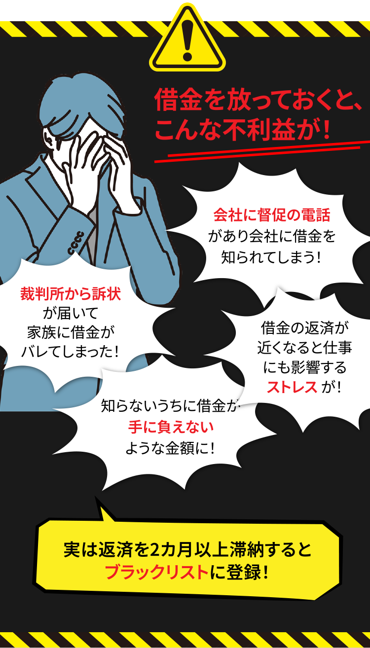借金を放っておくと、こんな不利益が！
