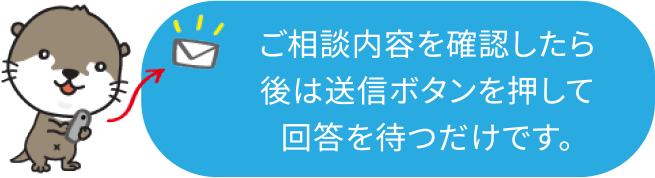 ご相談内容を確認したら、送信ボタンを押して回答をお待ちください。